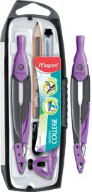 Maped Boîte de compas Metal Open, 5 pièces, couleurs