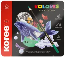 Kores Crayon de couleur "KOLORES SELECTION", étui de 24