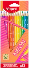 Maped Crayon de couleur triangulaire NEON, étui carton de 12