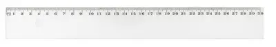Wonday Règle plate, 200 mm, en plastique, transparent