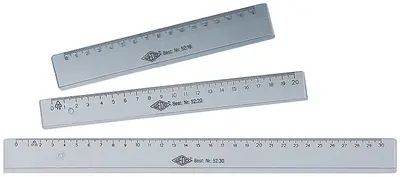 WEDO Règle plate, 200 mm, en plastique, transparente