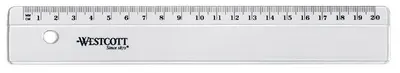 WESTCOTT Règle plate, en plastique, longueur: 150 mm
