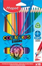 Maped Crayon de couleur COLOR'PEPS STRONG, étui carton de 18