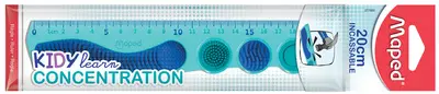 Maped Règle plate KIDY learn CONCENTRATION, 200 mm, bleu