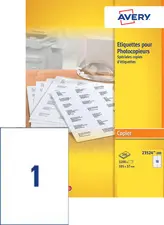 AVERY Etiquette pour photocopieur, 210 x 297 mm, blanc