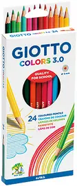GIOTTO Crayon de couleur COLOR 3.0, étui carton de 24