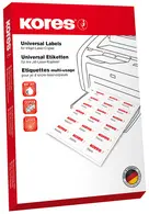 Kores Etiquette universelle, détachable, 97 x 67,7 mm,