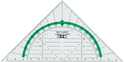 M+R Equerre géométrique "Green Line", hypoténuse: 160 mm