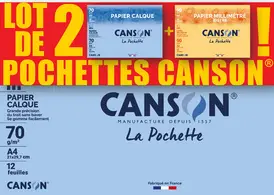 CANSON Papier calque & papier millimétré, lot de 2