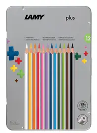 LAMY Crayon de couleur triangulaire plus, étui métal de 12