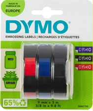 DYMO Ruban d'estampage 3D, 9 mm x 3 m, assorti