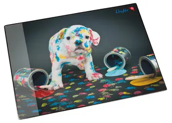 Läufer Sous-main "chien multicoloré", 400 x 530 mm