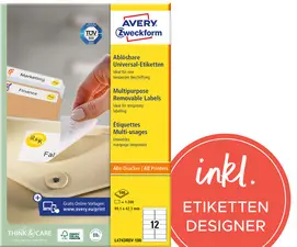 AVERY Zweckform Etiquette universelle, 210 x 297 mm, blanc