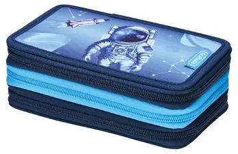 herlitz Étui scolaire triple "Cosmic Explorer", 31 pièces