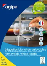 agipa Etiquette universelle, 48,5 x 25,4 mm, blanc