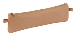Clairefontaine Trousse plate, cuir naturel