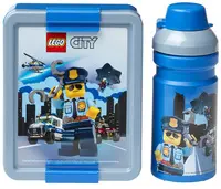 LEGO Gourde + Boîte à goûter LUNCH SET CITY, bleu