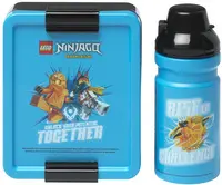 LEGO Gourde + Boîte à goûter LUNCH SET NINJAGO, bleu/noir