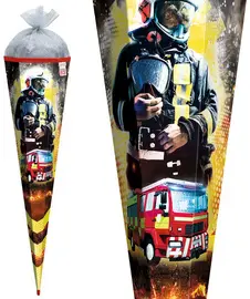 ROTH Schultüte "Feuerwehrmann", eckig, 850 mm, mit Effekt
