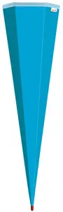 ROTH Schultüten-Rohling ohne Verschluss, 850 mm, pazifikblau