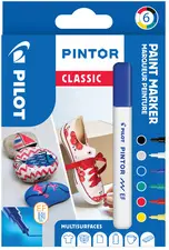 PILOT Marqueur à pigment PINTOR, extrafin, set de 6 "CLASSIC