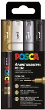 POSCA Marqueur à pigment PC-1MC, étui de 4, assorti