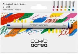 COPIC Marqueur acrea "Vivid", set de 6