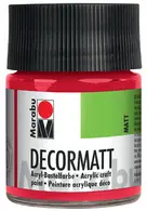 Marabu Peinture acrylique "Decormatt", rouge carmin, 50 ml,