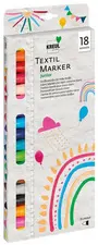 KREUL Marqueurs textiles medium "Junior", set de 18