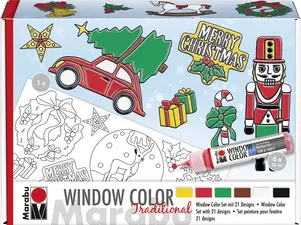 Marabu Kit Window Color "XMAS Traditional", 6 x 25 ml