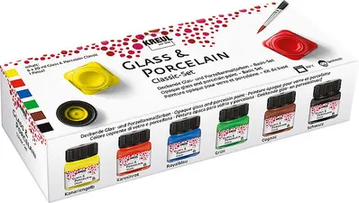 KREUL Peinture pour porcelaine "Glass & Porcelain", kit