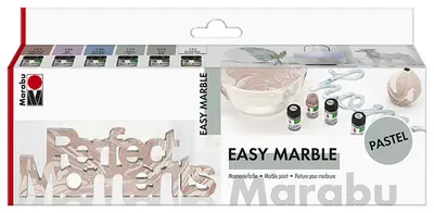 Marabu Peinture à marbrer "easy marble", set PASTEL