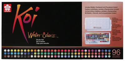 SAKURA Peinture aquarelle Koi Water Colors Studio, set 96