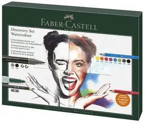 FABER-CASTELL Kit aquarelle Discovery, 12 pièces