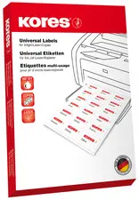 Kores Etiquette universelle, 210 x 148 mm, sans bord, rouge