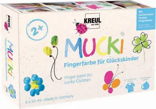 KREUL Gouache aux doigts "MUCKI" pour enfants chanceux