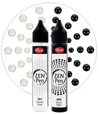 ViVA DECOR Stylo à perle Zen Pen "Yin & Yang", set de 2
