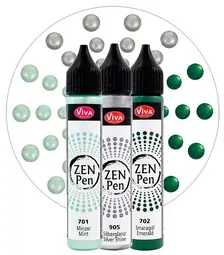 ViVA DECOR Stylo à perle Zen Pen "Couleur du milieu",set de3