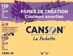 CANSON Papier de création, 240 x 320 mm, couleurs assorties