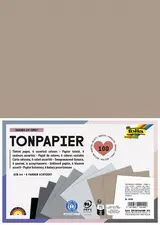 folia Papier de couleur "Shades of Grey", A4, 130 g/m2
