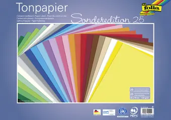 folia Papier de couleur, (L)500 x (H)700 mm, assorti