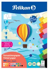 Pelikan Bloc de papier de couleur, A5, 40 feuilles, assorti