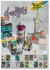 folia Bloc en papier à motifs "Graffiti", 240 x 340 mm