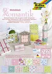 folia Bloc en papier à motifs "Romantique", 240 x 350 mm