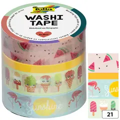 folia Rubans autocollants déco Washi-Tape TROPICAL