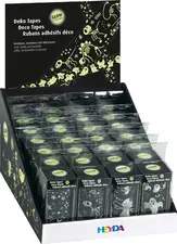 HEYDA Ruban adhésif décoratif Glow in the dark, présentoir