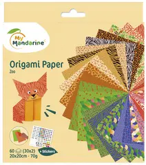 My Mandarine Feuilles à plier Origami Paper "Zoo