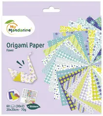 My Mandarine Feuilles à plier Origami Paper "Flowers