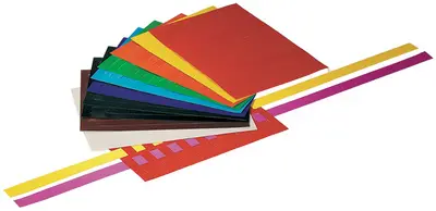 folia Feuilles à tresser, non gommé, 100 feuilles, assorti