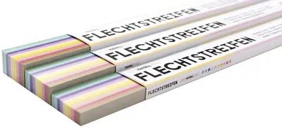 folia Bande à tresser "pastel", (l)10 x (L)500 mm, assorti